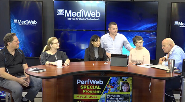 Perfusion education studio broadcast